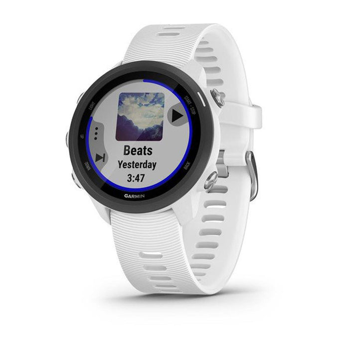 Garmin Forerunner 245 GPS Sport Watch (White) + Deco Gear 2pk Screen Protector Bundle