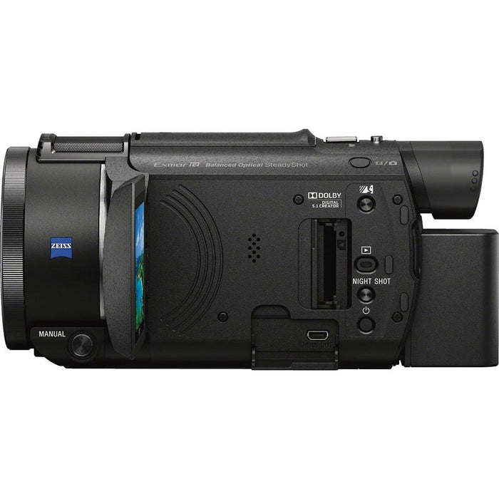 Sony FDR-AX53 4K Ultra HD Handycam Camcorder FDRAX53/B Video Camera Deluxe Travel Kit