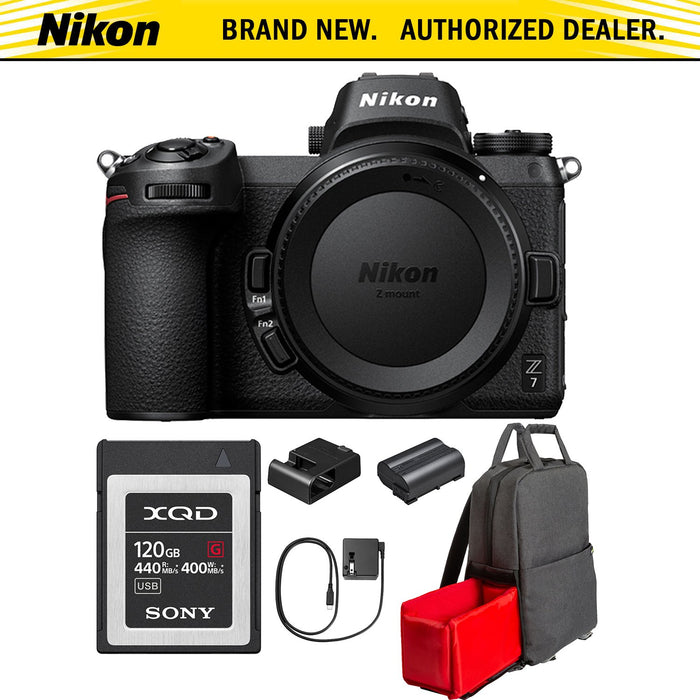 Nikon Z7 45.7MP FX-Format Full-Frame 4K Mirrorless Camera  with Backpack Bundle