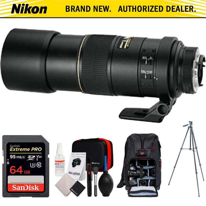 Nikon AF-S FX Full Frame NIKKOR F/4D IF-ED 300mm Fixed Zoom Lens + 64GB Bundle