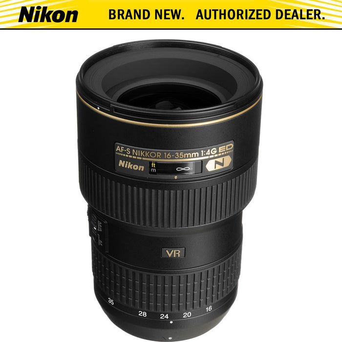 Nikon 16-35mm f/4G ED-VR AF-S Wide-Angle Zoom Lens With Nikon USA Warranty
