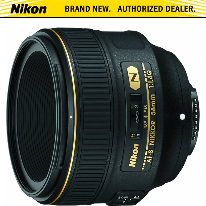Nikon AF-S FX Full Frame NIKKOR 58mm f/1.4G Lens