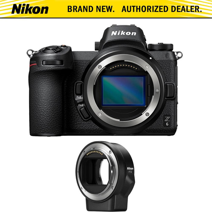 Nikon Z6 24.5MP FX-format Full-Frame Mirrorless Camera (Body) with FTZ Mount Adapter