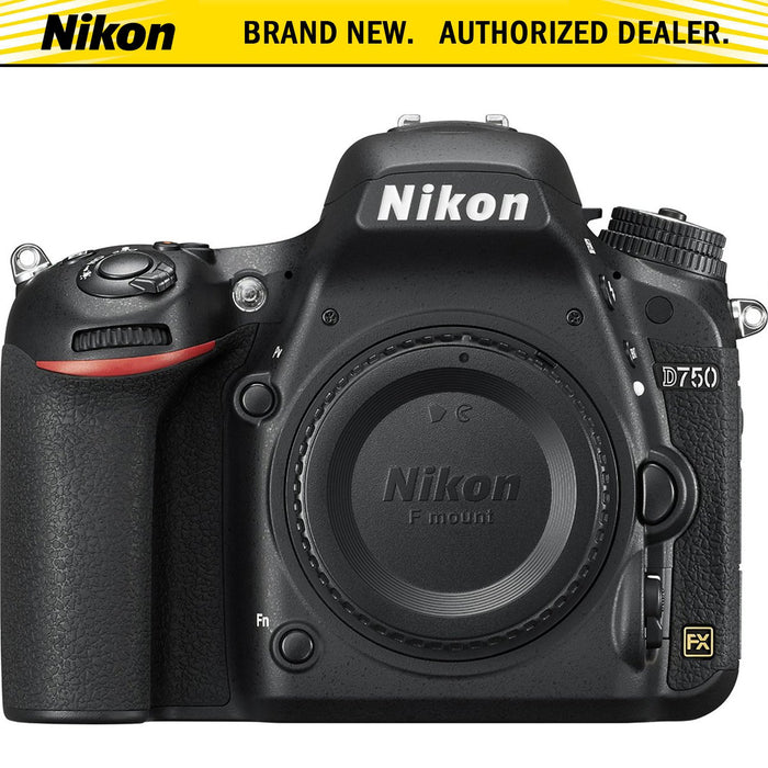 Nikon D750 DSLR 24.3MP HD 1080p FX-Format Digital Camera - Body Only