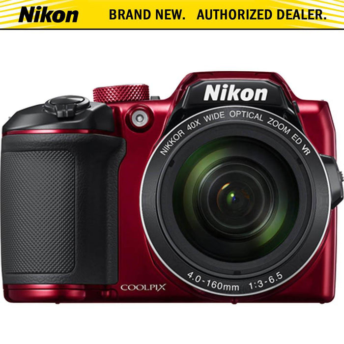 Nikon COOLPIX B500 16MP 40x Optical Zoom Digital Camera w/ Built-in Wi-Fi - Red