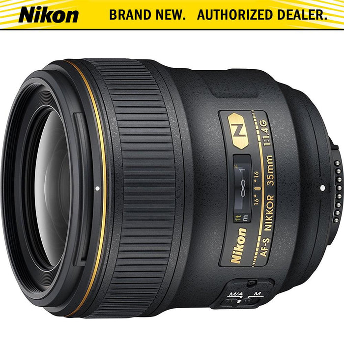 Nikon AF FX Full Frame NIKKOR 35mm f/1.4G Fixed Focal Length Lens with Auto Focus