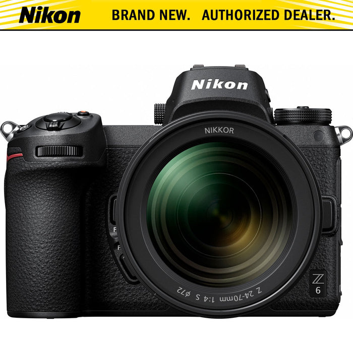 Nikon Z6 24.5MP FX-format 4K Mirrorless Camera with NIKKOR Z 24-70mm f/4 S Lens