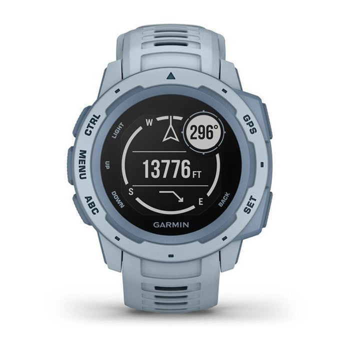 Garmin Instinct Rugged Outdoor Watch with GPS Sea Foam + Screen Protector 2-Pack