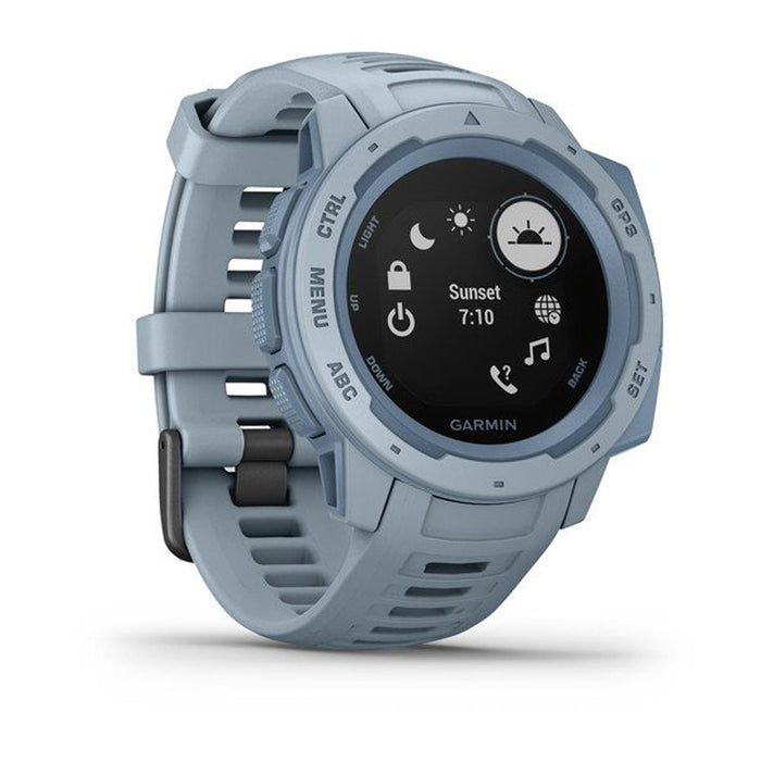 Garmin Instinct Rugged Outdoor Watch with GPS Sea Foam + Screen Protector 2-Pack