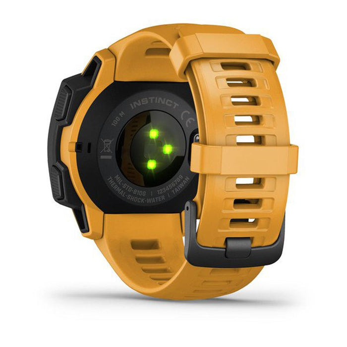 Garmin Instinct Rugged Outdoor Watch with GPS Sunburst + Screen Protector 2-Pack