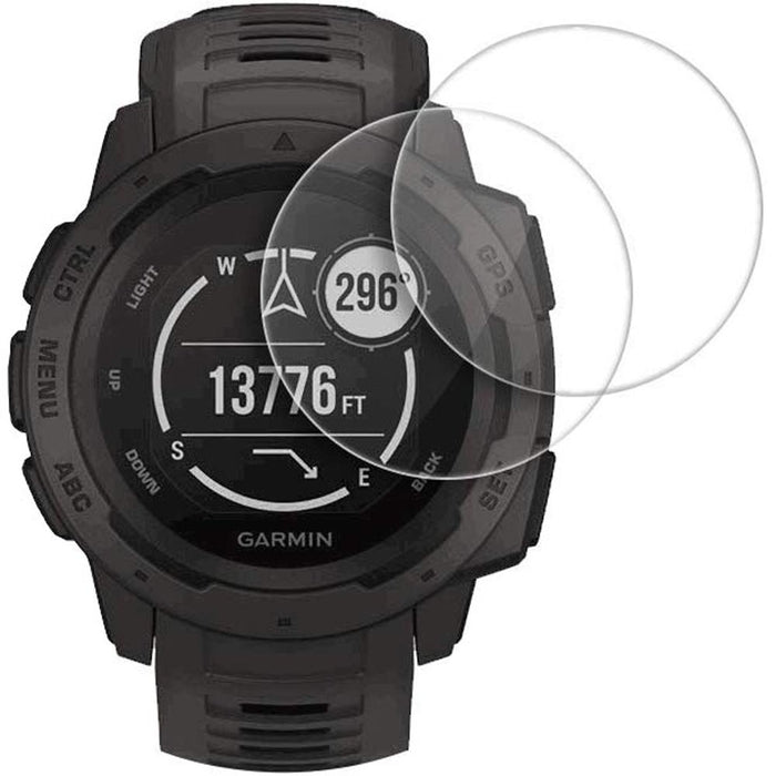 Garmin Instinct Rugged Outdoor Watch with GPS Sunburst + Screen Protector 2-Pack
