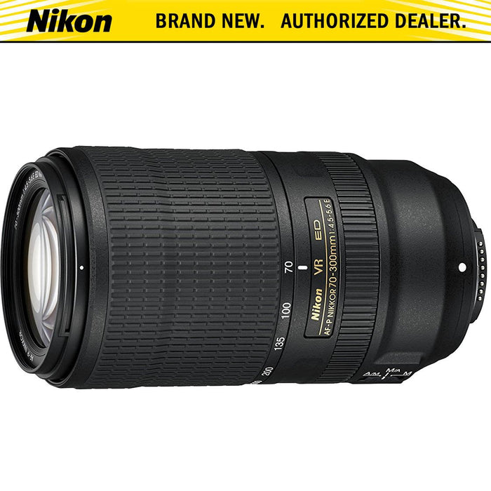 Nikon AF-P NIKKOR 70-300mm f/4.5-5.6E ED VR Lens Telephoto Zoom for DSLR Camera 20068