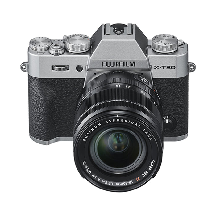 Fujifilm X-T30 Mirrorless 4K WiFi Camera + XC 18-55mm Lens Kit Silver Travel Pack Bundle