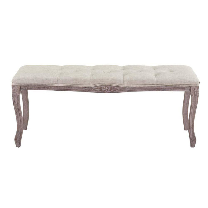 Modway Regal Vintage French Upholstered Fabric Bench - Beige - (EEI-2794-BEI)