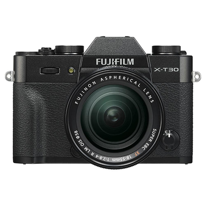 Fujifilm X-T30 Mirrorless 4K WiFi Camera + XC 18-55mm Lens Kit Black Travel Pack Bundle
