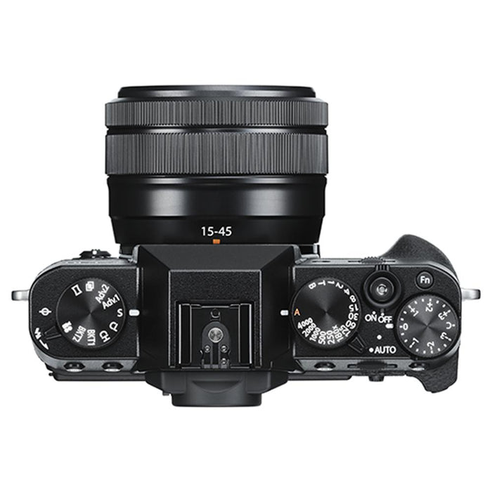 Fujifilm X-T30 Mirrorless 4K WiFi Camera + 15-45mm Lens Black Travel Pack Kit
