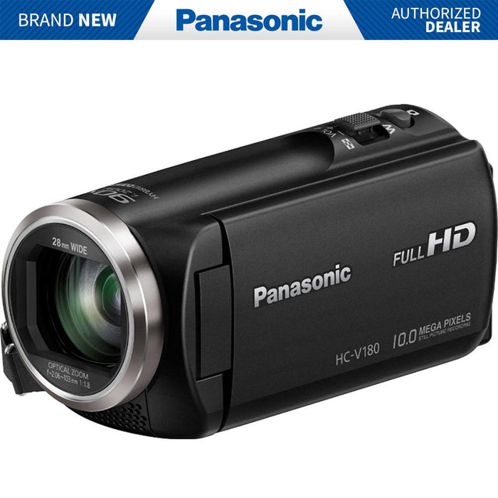 Panasonic HC-V180K Full HD Camcorder with 50x Stabilized Optical Zoom - Black