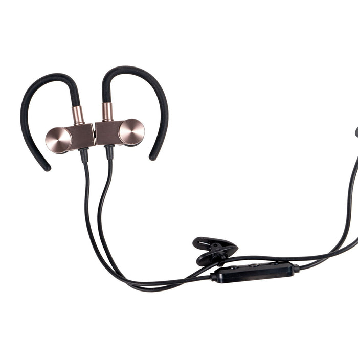 Deco Gear Magnetic Wireless Sport Earbuds - Gunmetal Grey - Carrying Case