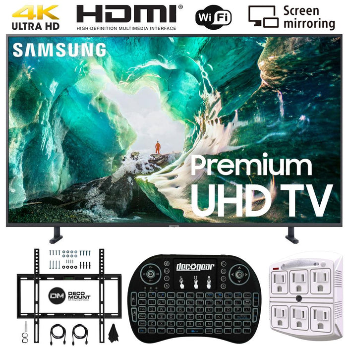 Samsung UN65RU8000 65" RU8000 LED Smart 4K UHD TV (2019) - (Renewed) + Wall Mount Bundle