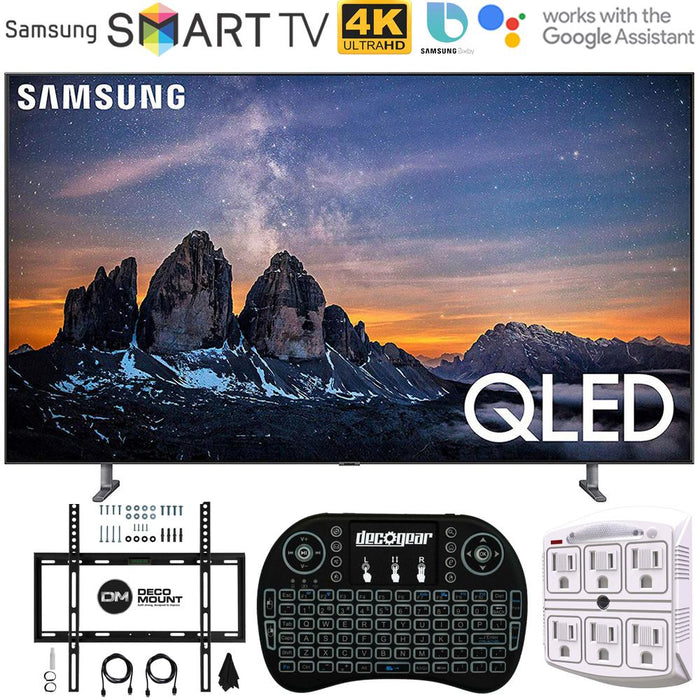 Samsung QN55Q80RA 55" Q80 QLED Smart 4K UHD TV (2019) - (Renewed) + Wall Mount Bundle