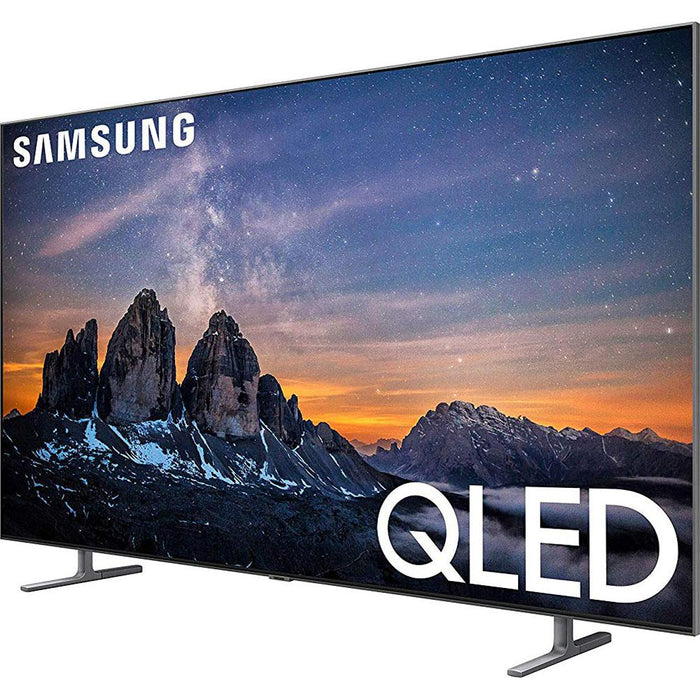 Samsung QN55Q80RA 55" Q80 QLED Smart 4K UHD TV (2019) - (Renewed) + Wall Mount Bundle