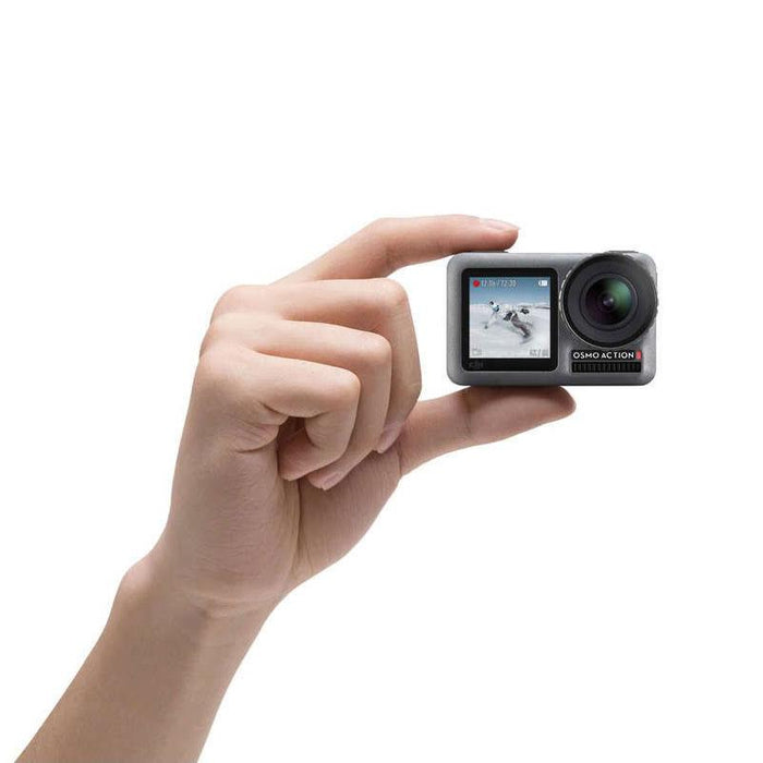 DJI Osmo Action Cam Digital Camera with 4K HDR Video 2 Displays Adventurer's Bundle