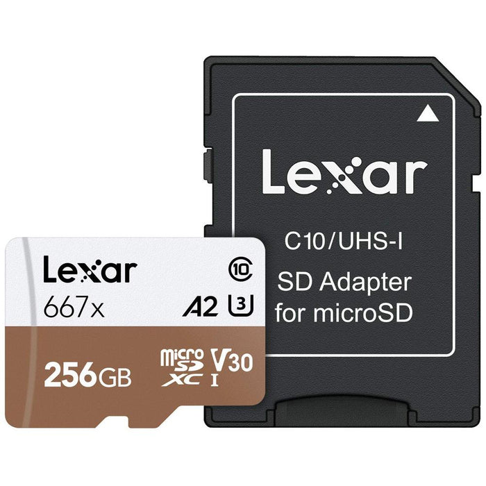 Lexar High-Performance 667x microSDHC/microSDXC 256gb Memory Card 2 Pack