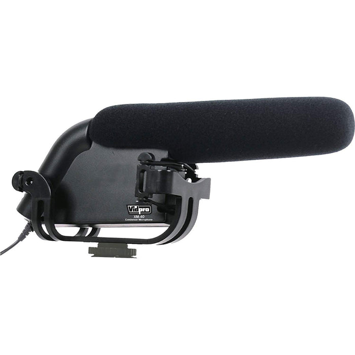 Vidpro XM-40 Condenser Shotgun Video Microphone with Fuzzy Windbuster