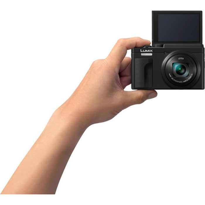 Panasonic Lumix DC-ZS80 Digital Camera 4K Wi-Fi Black with LEICA Lens + Case Accessory Kit
