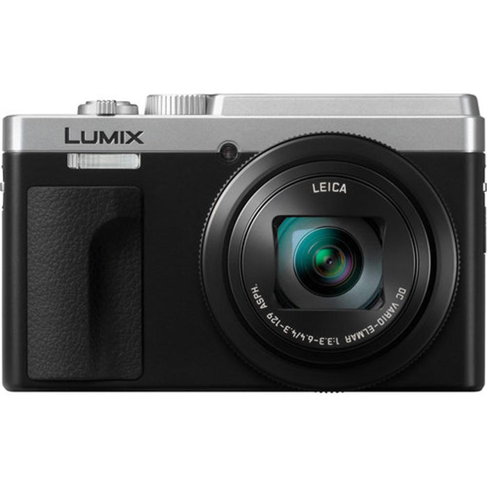 Panasonic Lumix DC-ZS80 Digital Camera 4K Wi-Fi Silver w/ LEICA Lens + Case Accessory Kit