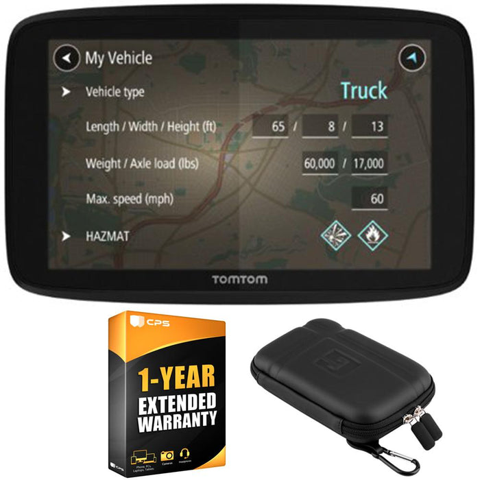 TomTom Trucker 520 5" GPS with Universal Case and Extended Warranty Bundle