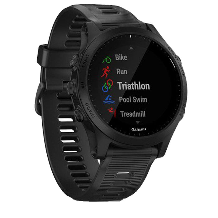 Garmin Forerunner 945 GPS Sport Watch (Black) with 7-Piece Fitness Kit Bundle