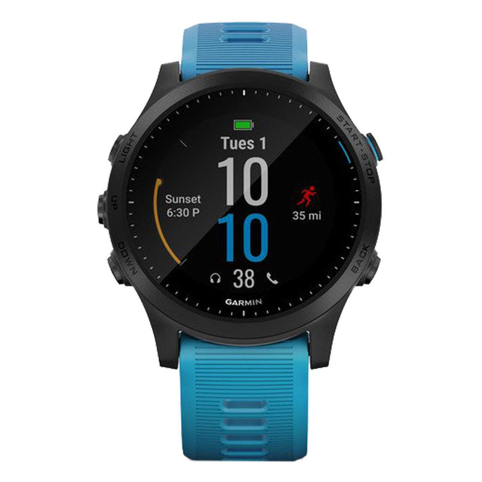 Garmin Forerunner 945 GPS Sport Watch (Blue Bundle) with 7-Piece Fitness Kit Bundle