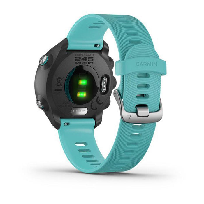 Garmin Forerunner 245 GPS Music Sport Watch (Aqua) with 7-Piece Fitness Kit Bundle