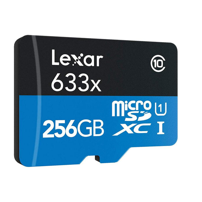 Lexar High-Performance 633x microSDHC/microSDXC UHS-I 256GB Memory Card (3-Pack)