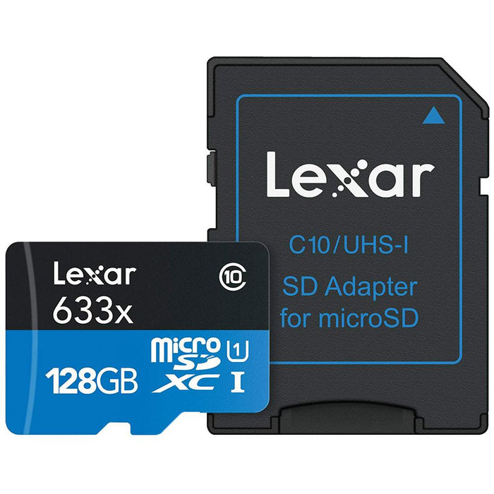 Lexar High-Performance 633x microSDHC/microSDXC UHS-I 128GB Memory Card (3-Pack)