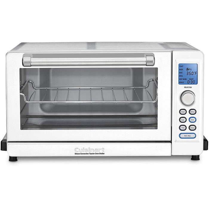 Cuisinart TOB-135WFR Deluxe Convection Toaster Oven Broiler, White - Renewed