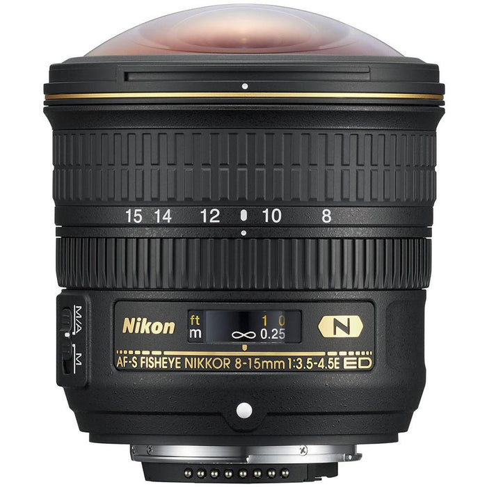 Nikon AF-S FISHEYE FX NIKKOR 8-15mm f/3.5-4.5E ED F/4.5-29 Zoom Lens - (Renewed)