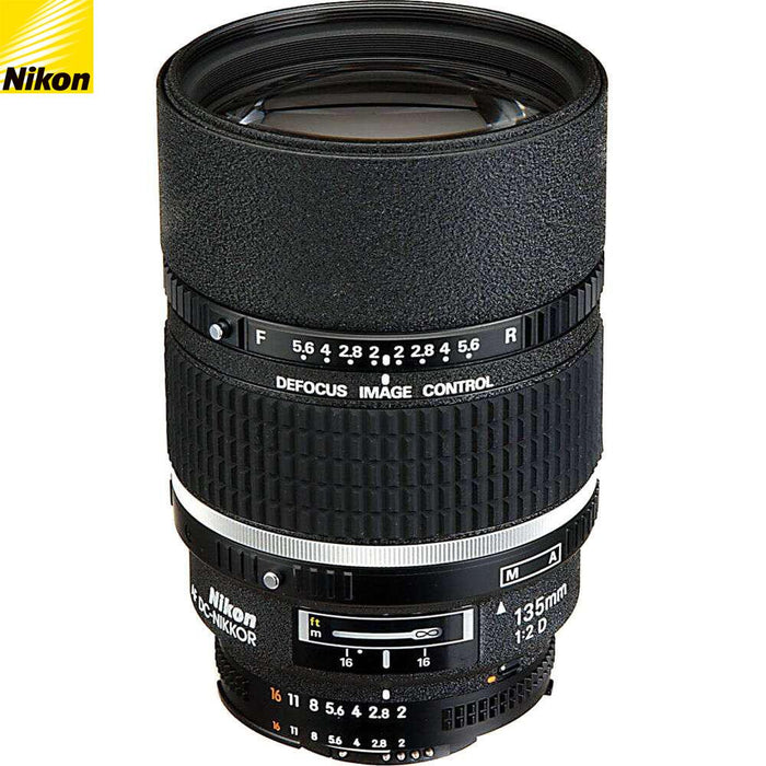 Nikon NIKKOR 135mm f/2.0 D Fixed AF-D FX DC Medium Telephoto Lens for Nikon - Renewed