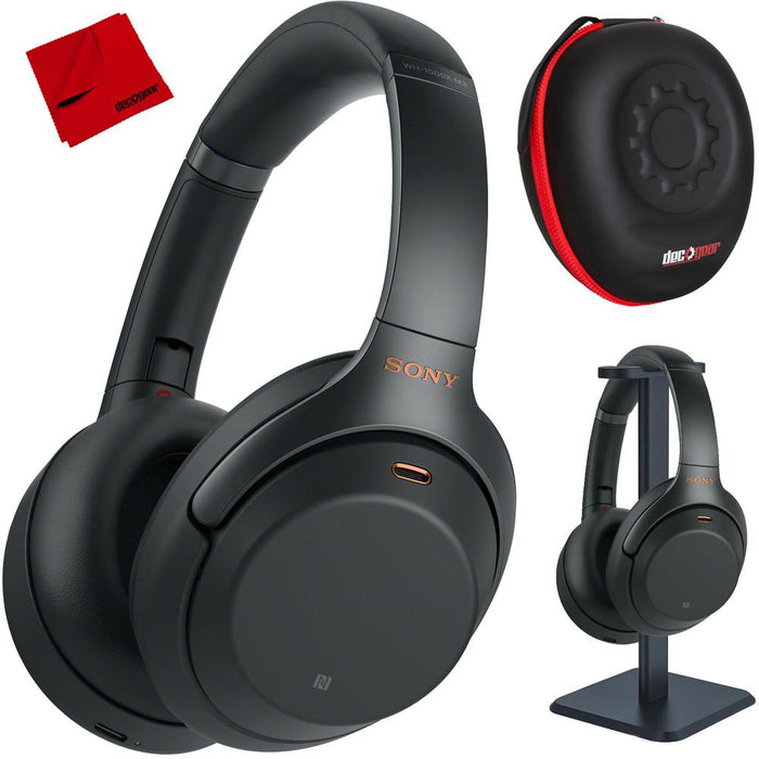 Sony WH-1000XM3 Wireless Noise Cancelling Headphones WH1000XM3/B Black Pro Stand Kit