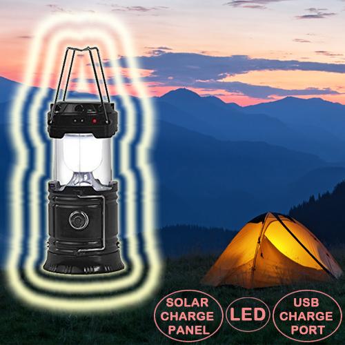 Technical Pro Camping Lantern - Rechargeable LED Lantern and Solar Power Bank