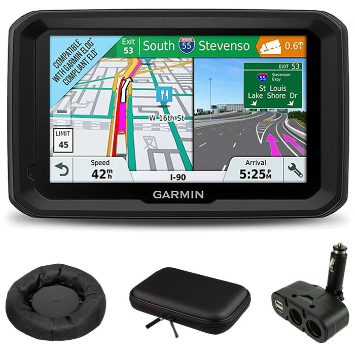 Garmin Dezl 580 LMT-S 5" GPS Navigator for Trucks & Long Haul + Warranty Bundle