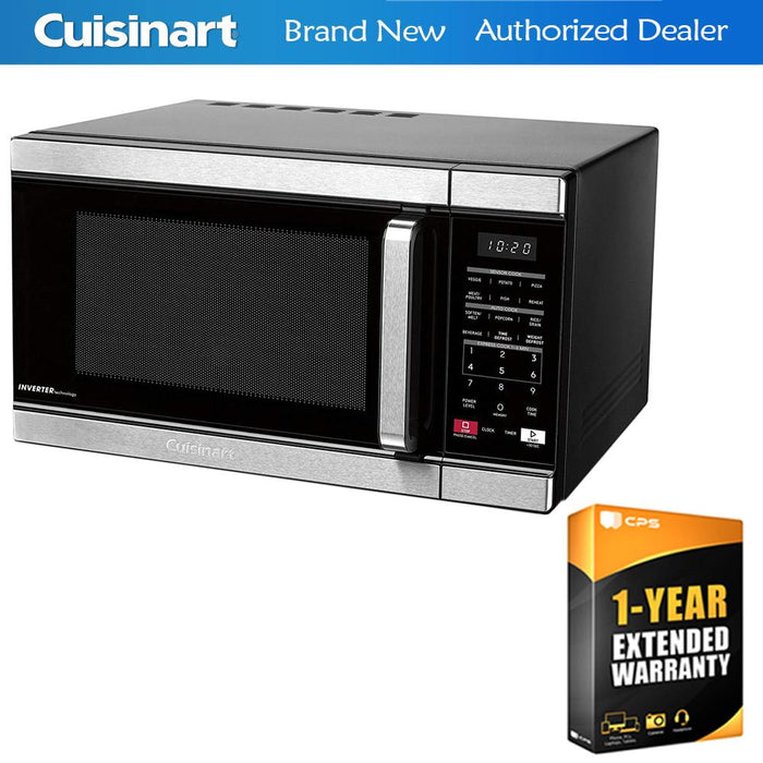 Cuisinart CMW-110 Stainless Steel Microwave Oven, Silver w/ 1 Year Extended Warranty
