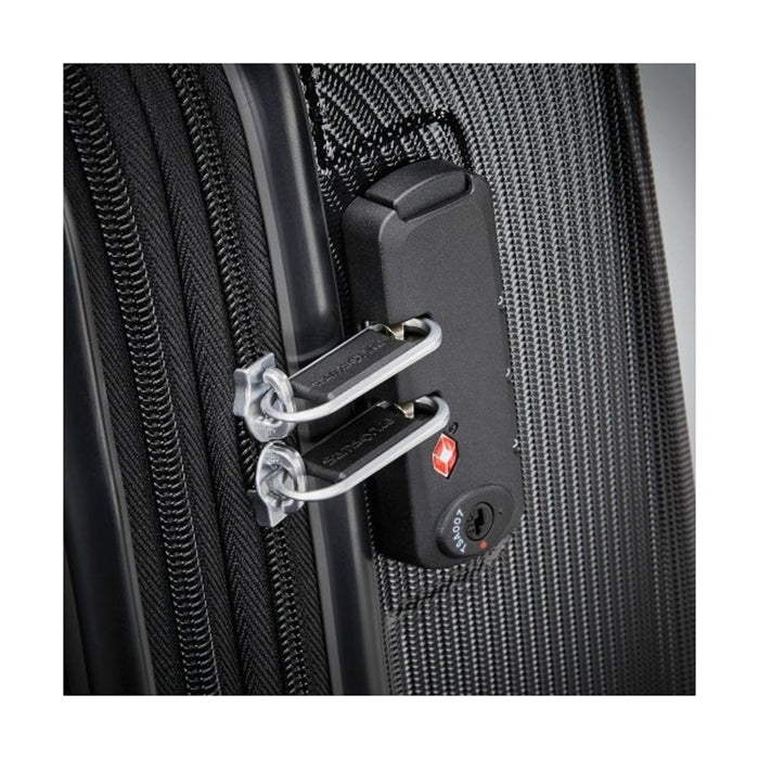 Samsonite Winfield 3 DLX Spinner 78/28 Checked Luggage - (Black) w/ 10Pc Accessory Kit