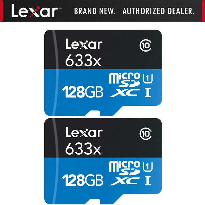 Lexar High-Performance 633x microSDHC/microSDXC UHS-I 128GB Memory Card 2 Pack