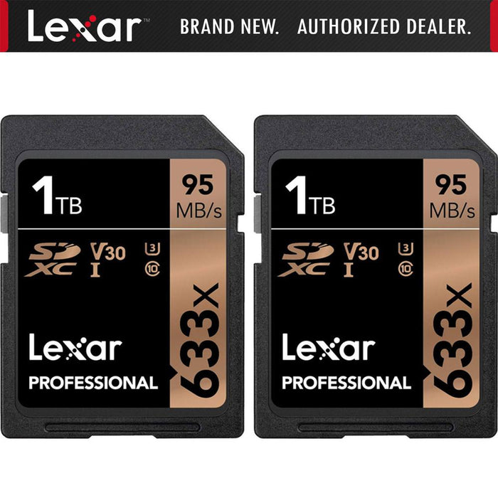 Lexar Professional 633x 1TB SDXC UHS-I/U3 Memory Card 2 Pack