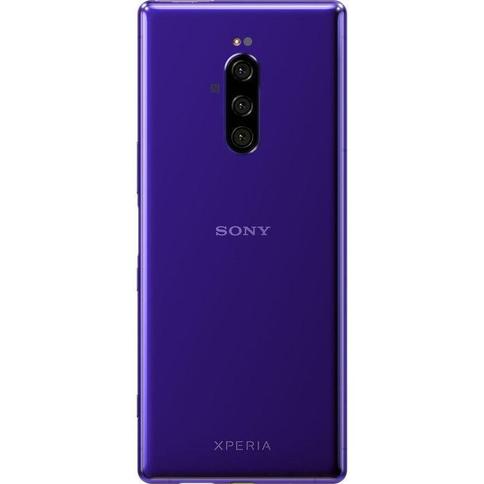Sony Xperia 1 Unlocked Smartphone 128GB (Purple) w/Sony Headphones(WH1000XM3)(Black)