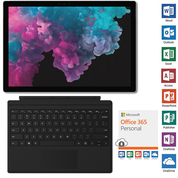 Microsoft LGP00001 12.3" Multi-Touch Surface Pro 6 (Platinum) w/ Office 365 and More