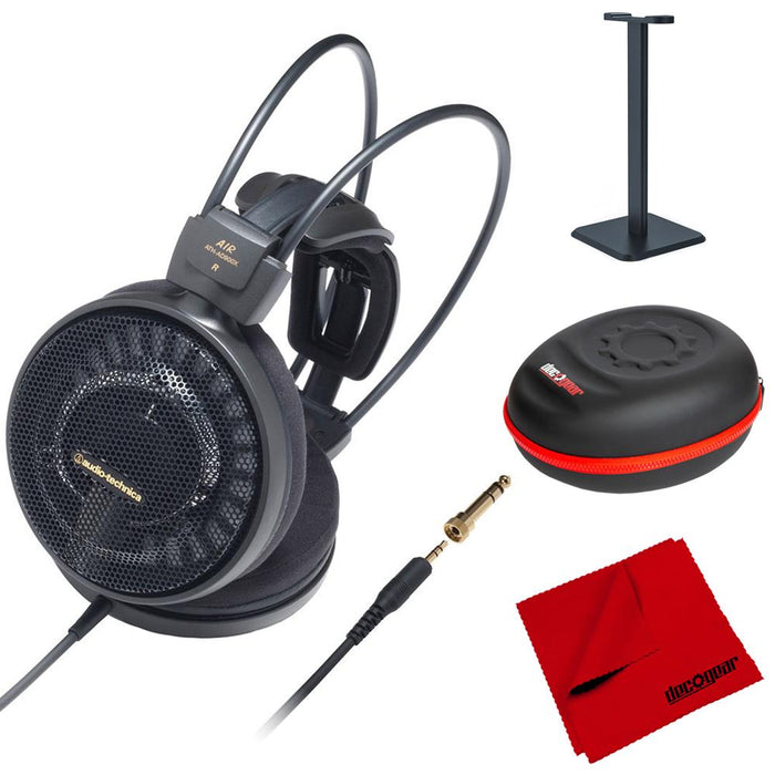 Audio-Technica ATH-AD900X Audiophile Open-Air Headphones (Black) w/ Accessories Bundle