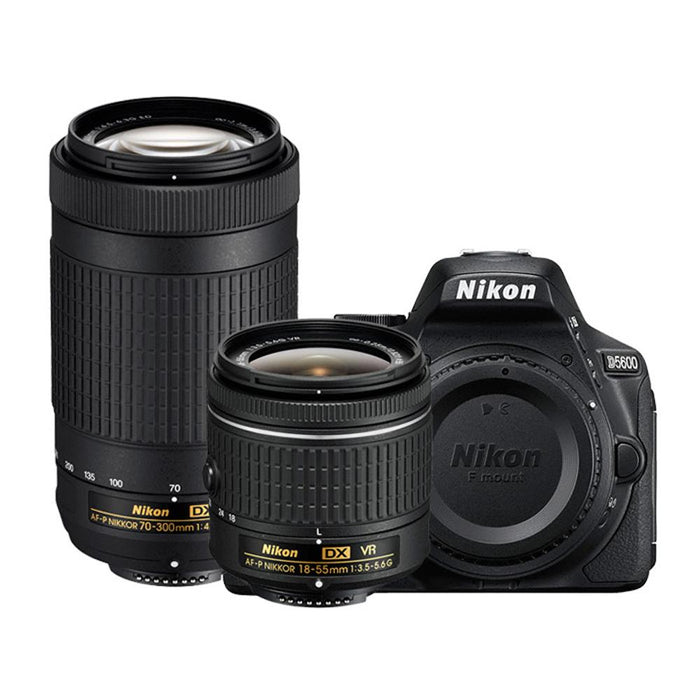 Nikon D5600 24.2MP DSLR Camera 18-55mm VR & 70-300mm ED Lens (Refurb) + 16GB Kit